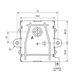 Motorino girarrosto universale 2rpm, 4Watt.