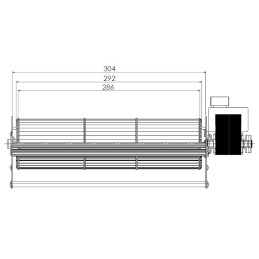 COMPLETE TANGENTIAL FAN 390MM TGO80 77W