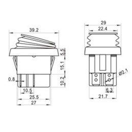 LUMINOUS TWO-POLE SWITCH