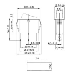 LUMINOUS TWO-POLE SWITCH